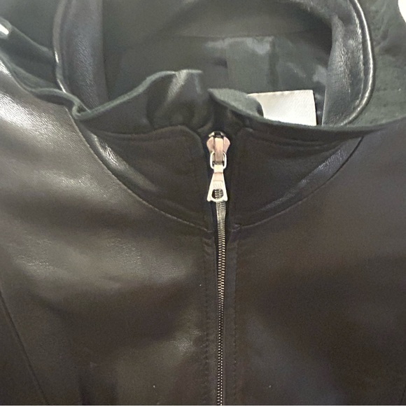 cacharel Holt Renfrew leather ruffle puff shoulder jacket - Picture 7 of 13